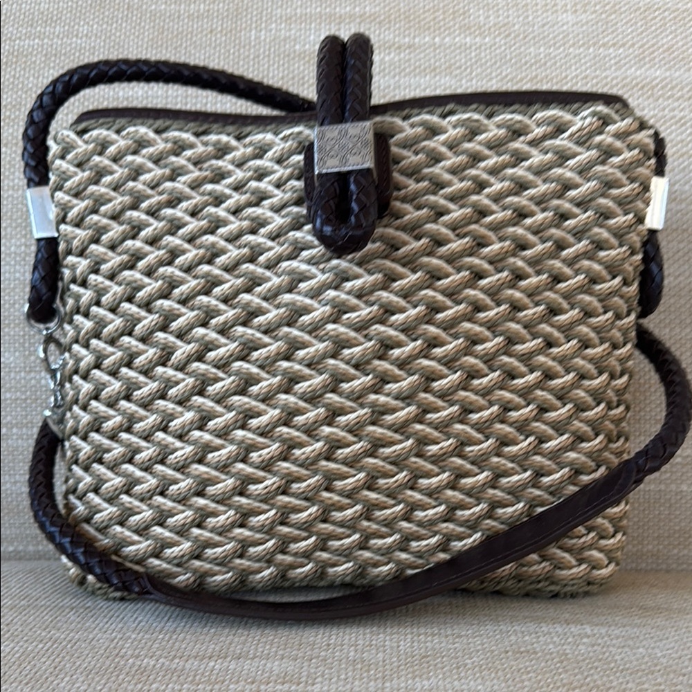 Brighton Woven Beige/Brown Handbag
